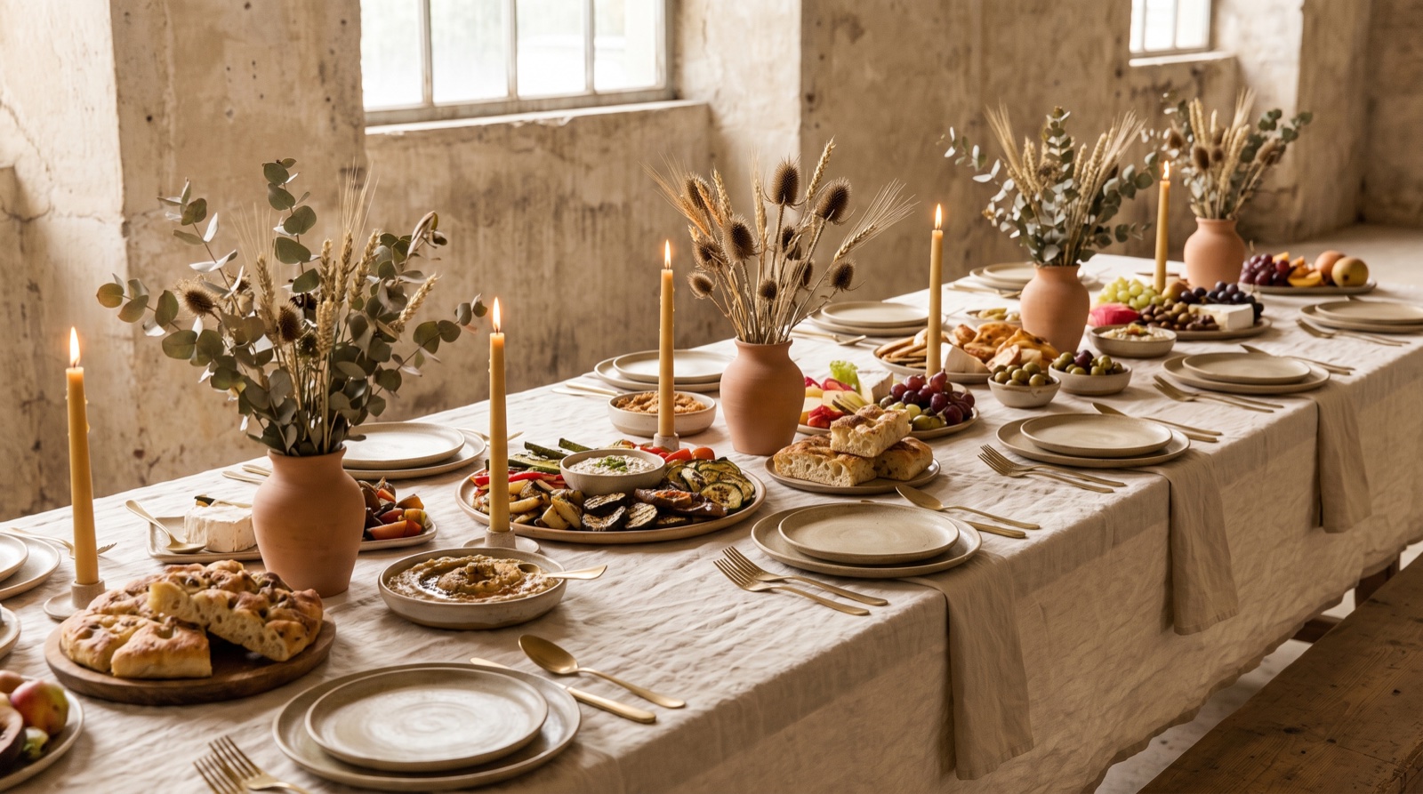 A Fig & Flame banquet table